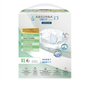 Couches pour adultes Absorba Conti-Fit Soft (Extra Large - 8 pièces par paquet) - Product Image 1