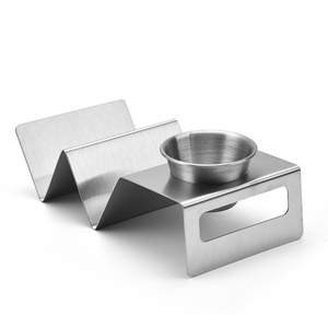 Soportes para Tacos de Acero Inoxidable, Duraderos, con Asa de Fácil Acceso, Cada Soporte Puede Contener 2 Tortillas, Aptos para Lavavajillas, Libres de BPA - Product Image 2