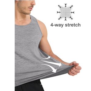 Custom Polyester/Cotton Sleeveless <b>White</b> Stringer Men <b>Tank</b> <b>Top</b> Summer Casual Breathable Quick Dry for Gym Wholesale Factory - Product Image 2
