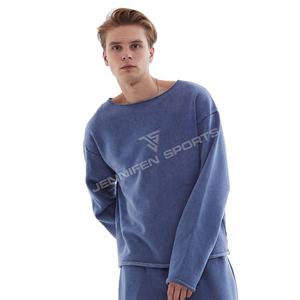Sweat-shirt à col rond pour homme, imprimé, 320 GSM, coupe ample, style oversize, pour l'hiver - Product Image 1