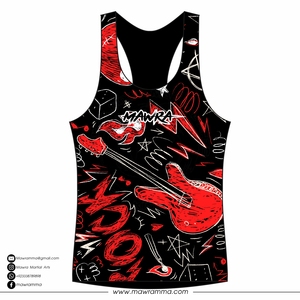 T-shirts sans manches en polyester personnalisés par sublimation, très bien notés, unisexes, élégants, pour la gym, la musculation et les entraînements. - Product Image 5