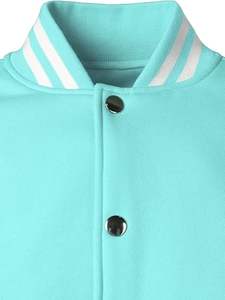 Blouson bomber vintage style baseball pour homme, 100% laine, col montant, logo sur le devant - Product Image 5