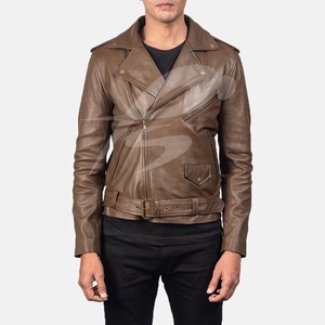 Chaqueta de Cuero para Motocicleta PIHA SPORTS, para Hombre, con Logotipo Personalizado, de Cuero Vacuno Genuino, Impermeable, Reversible, Gruesa, con Cinturón, Estilo Casual, Marca Brando, Venta al Por Mayor - Product Image 4