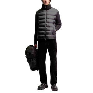 Cardigan zippé pour homme, coupe ajustée, col montant, léger, coupe-vent, chaud, avec logo frontal – Vente en gros pour l'hiver - Product Image 6