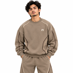 Sweat-shirt zippé personnalisé pour homme, en molleton de coton épais, uni, coupe oversize, style streetwear, mode Y2K, fournisseur USA - Product Image 3
