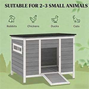 Jaula para Animales Pequeños, Casa de Madera para Patos y Conejos, Nido para Patos y Conejos - Product Image 4