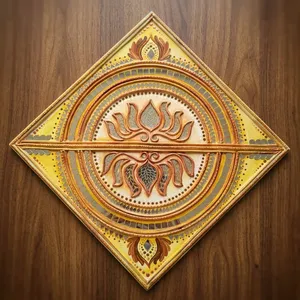 Panel de Arte Mural Lippan Tradicional de Súper Calidad, Decoración Metálica Ornamental Hecha a Mano con Diseño en Relieve Detallado para Hogar u Oficina - Product Image 2