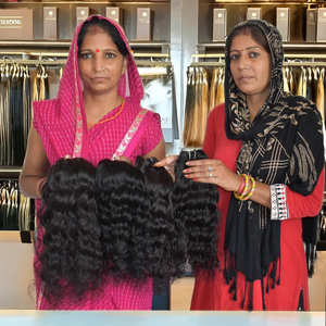 Machine indienne naturelle Double trame paquets de cheveux humains non traités cuticule alignée temple brut extensions de cheveux humains bouclés profonds - Product Image 6