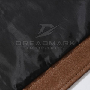 Breathable Lightweight Comfortable <b>Men</b> Winter Leather <b>Jacket</b> <b>Canvas</b> Stand Collar Zipper Front Waterproof Windproof Casual - Product Image 5