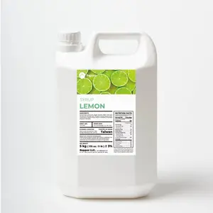 Sirop de citron 5kg Bouteille Halal HACCP Végétarien pour les magasins de Bubble Tea et de Milk Tea OEM - Product Image 1