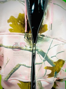 Chaqueta de Forro Polar con Capucha y Estampado Floral Rosa para Mujer, Cierre Frontal con Cremallera, Manga Larga, Largo Regular, Ropa de Otoño, Impermeable y Transpirable - Product Image 6