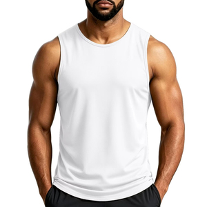 Men's Sleeveless Gym <b>Vest</b> Breathable Workout Muscle <b>Stringer</b> Cut-Off Y Back Tank Tops Knitted Casual Wholesale Private Label - Product Image 4