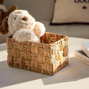 Panier de rangement en jacinthe d'eau fait main, panier de rangement rectangulaire fait main, vente en gros, écologique, fabriqué au Vietnam - Product Image 5