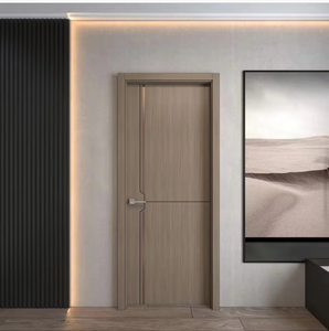 Portes intérieures en bois massif imperméables, portes en bois massif, isolation phonique, porte Caesar, PVC WPC, design moderne, chambre à coucher, usage résidentiel - Product Image 5