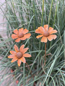 Escultura de arte popular oxidado personalizada, decoración de jardín al aire libre de bajo precio, estaca de animales de Metal oxidado, adornos de jardín antiguos - Product Image 3