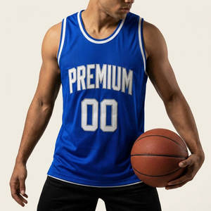 Conjunto de Uniformes de Baloncesto Personalizados al por Mayor, Camiseta Deportiva sin Mangas de Malla de Poliéster para Equipos - Product Image 1