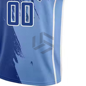 Maillot de basket personnalisé en gros - Nouveau design respirant, séchage rapide, antibactérien, manches courtes, unisexe, 100% polyester - Product Image 4