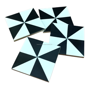 Modern Resin Inlay Eco-Friendly <b>Square</b> Coaster <b>Set</b> of 4 Pieces (10x10cm) for Tea/Coffee Use with Custom Logo High Quality - Product Image 3