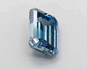 Diamant CVD de 1,58 carat, taille émeraude, bleu vif fantaisie, clarté VS1, polissage excellent, pierre précieuse cultivée en laboratoire pour bijoux fins - Product Image 4