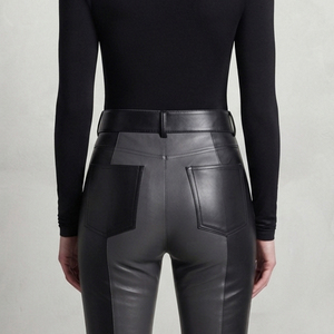 Women's Leather Wide Leg Yoga <b>Leggings</b> Female Premium Leather Flare Trousers Girls Slim Fit Leather <b>Flared</b> <b>Leggings</b> - Product Image 5