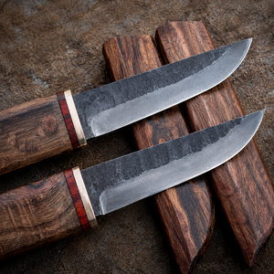 Ensemble de couteaux vikings forgés à la main, couteaux de chasse en acier carbone faits à la main avec fourreau en bois, ensemble de lames utilitaires de survie pour le bushcraft - Product Image 3