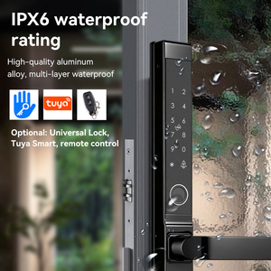 สมาร์ทล็อคประตู IPx6 กันน้ำกลางแจ้ง ล็อคประตูบานเลื่อนพร้อมกล้อง ลายนิ้วมือ รหัสผ่าน ไร้กุญแจ ล็อคประตูอลูมิเนียมอัลลอยด์ - Product Image 1