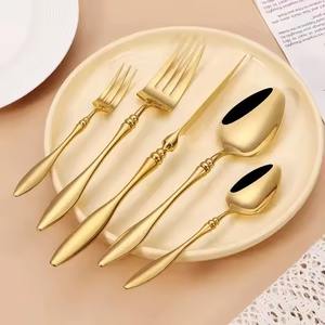 Juego de Cubiertos de Acero Inoxidable Contemporáneo con Mango de Cerámica, Cuchara, Tenedor, Cuchillo, Colección de Cubiertos para Uso en el Hogar y Hoteles - Product Image 5