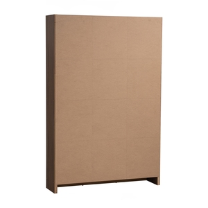 Walnut Finish Knock Down <b>Cube</b> Bookcase Storage Display Shelf Modern Living Room Home Office - Product Image 5