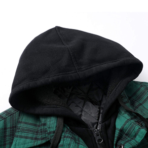 Sweat à capuche en flanelle pour homme, couleur unie, haute qualité, impression de logo personnalisée, prix bas, vente en gros - Product Image 6