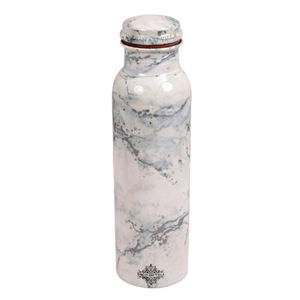 Pure Copper Water <b>Bottle</b> 1000ml Leakproof Ayurvedic Health Benefits Seamless Design Sports Gym Yoga Copper Vessel Pitcher <b>Bottle</b> - Product Image 5