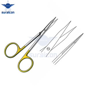 Tijeras Quirúrgicas Steven de 10 cm (4 Pulgadas), Afiladas, Rectas, de Carburo de Tungsteno TC Dorado, Acero Inoxidable de Precisión - Product Image 5