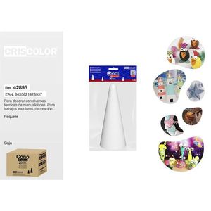 CONO POREX 20CM Polyfoam Crafts Produit en mousse polyuréthane durable et polyvalent de 20 centimètres - Product Image 1