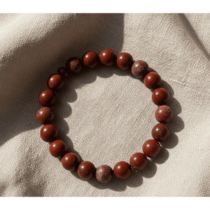 Handcrafted <b>Red</b> Jasper Beaded <b>Bracelet</b>-Natural Healing Crystal Gift & Party Accessory - Product Image 3
