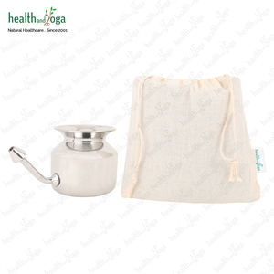 HealthAndYoga SteloKleen - Jarra Nasal de Acero Inoxidable de 250 ml, Herramienta Ayurvédica para Enjuague Nasal, Higiene Diaria, Hidratación Nasal, India - Product Image 2