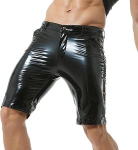 Shorts en cuir pour hommes, style vintage, légers et respirants, coupe ample, aspect cuir véritable, shorts surdimensionnés - Product Image 2