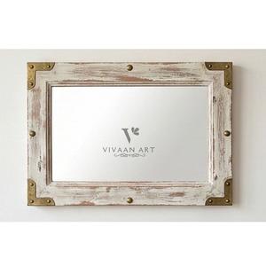 Miroir mural décoratif Art Déco encadré en bois pour salon, chambre, salle de bain, entrée, accent d'intérieur - Product Image 6