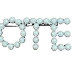 Pin de Solapa VOTE con Perlas y Letras de Diamantes de Imitación, Accesorio de Votación, Joyería para el Día de las Elecciones para Mujeres y Hombres - Product Image 4