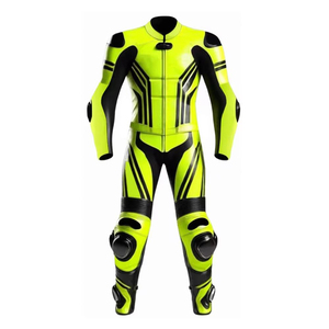 Traje de Carreras de Motocicleta de Cuero de 2 Piezas, Ajuste Personalizado, Transpirable, Manga Larga, Unisex, para Speedway y Pista Plana, Verano, Hecho en Pakistán - Product Image 1