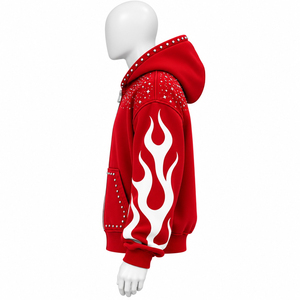 Sudadera con capucha de felpa francesa gruesa, oversize, de invierno, con logo estampado, alta calidad, precio económico, OEM, personalizada, a la moda, al por mayor - Product Image 2