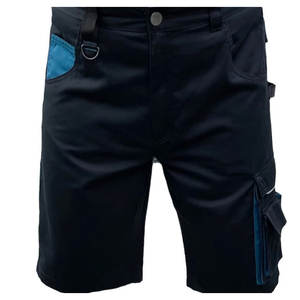 Shorts de travail cargo pour hommes, multi-poches, vêtements de travail durables et sécuritaires, ceinture élastique confortable - Product Image 1