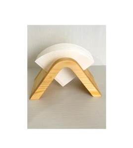 Layered wooden napkin holder unique structure dining accessory kitchen organizer tabletop decor practical stylish modern - Product Image 1