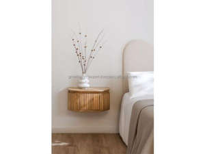 Mesa de Noche Flotante de Madera de Mango |   Estante de Madera para Colgar en la Pared Junto a la Cama |   Mesita de noche moderna para dormitorio, modelo 2026 - Product Image 3