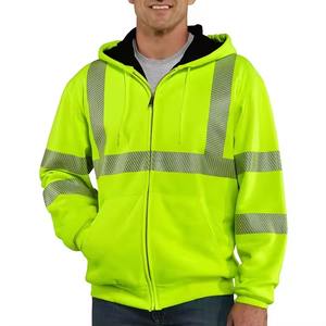 Chaquetas con Capucha y Cremallera de Alta Calidad, Reflectantes y de Seguridad para Trabajo, para Hombres, de Manga Larga, para Construcción - Product Image 1