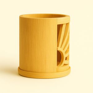Handmade Round Bamboo <b>Desk</b> Organizer Pen Holder | Eco-Friendly Office & School Use Storage | Custom Logo | OEM ODM Wholesale - Product Image 2