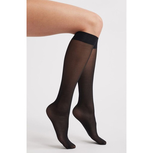 Black Sheer Knee High Socks With Wide Elastic Band - Product Image 5