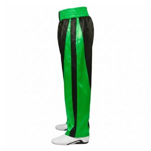 Kickboxing <b>Trousers</b> Green Contrast MMA Training Pants Martial Arts Sparring Gear Breathable Polyester Satin Training Pants - Product Image 3
