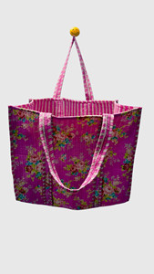 Sac fourre-tout non tissé à imprimé floral rose, style bohème, ouvert en haut, sac de shopping toutes saisons - Product Image 5