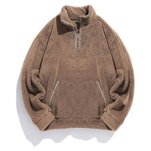Sweat-shirt zippé en molleton streetwear de haute qualité pour homme, style vintage double couche, effet vieilli, personnalisable, pull décontracté vierge - Product Image 1