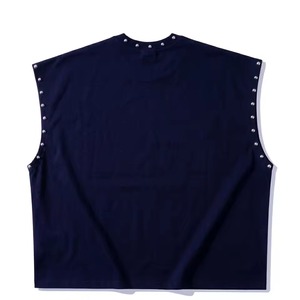 Custom High Quality Men Tank <b>Top</b> Rhinestone Vintage Style 100% Cotton Soft Breathable Fabric Trendy Streetwear Sleeveless T <b>Shir</b> - Product Image 6
