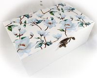 Luxe gepolijste bedrukte sticker houten juwelendoos en doos voor gedroogd fruit, handgemaakt voor thuisdecoratie en bruiloftdecoratie